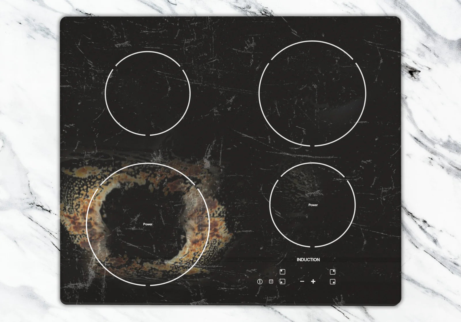 Inductiekookplaat schoonmaken