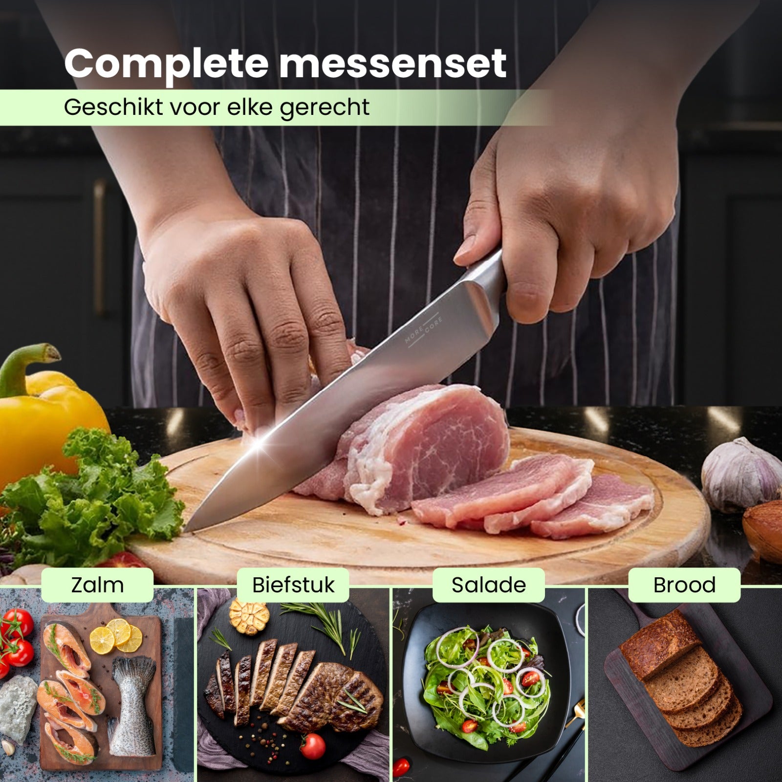 Messenset met Blok en Messenslijper