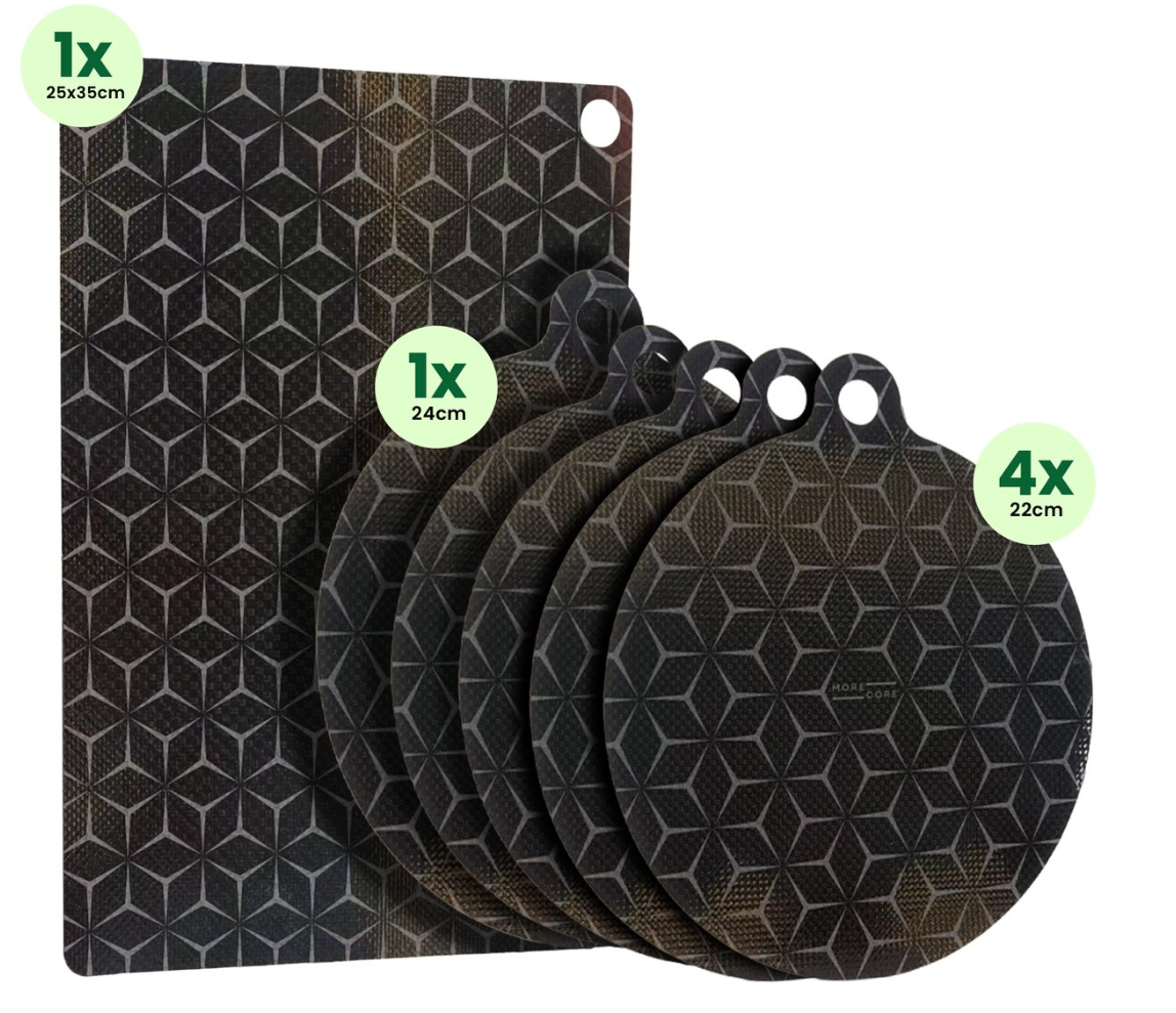 MoreCore Inductie Beschermer 4x22 + 1x24 + 1x25x35cm
