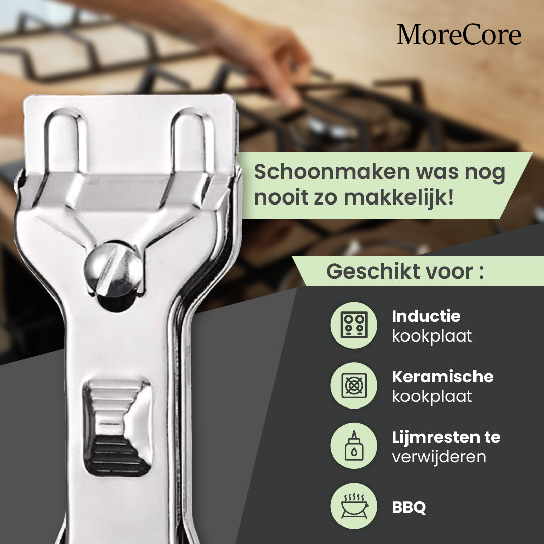 kookplaat schraper detail foto - morecore