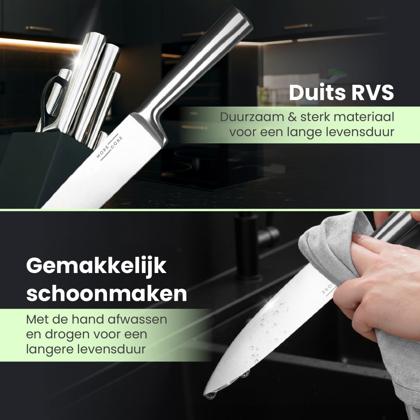 Messenset met Blok en Messenslijper