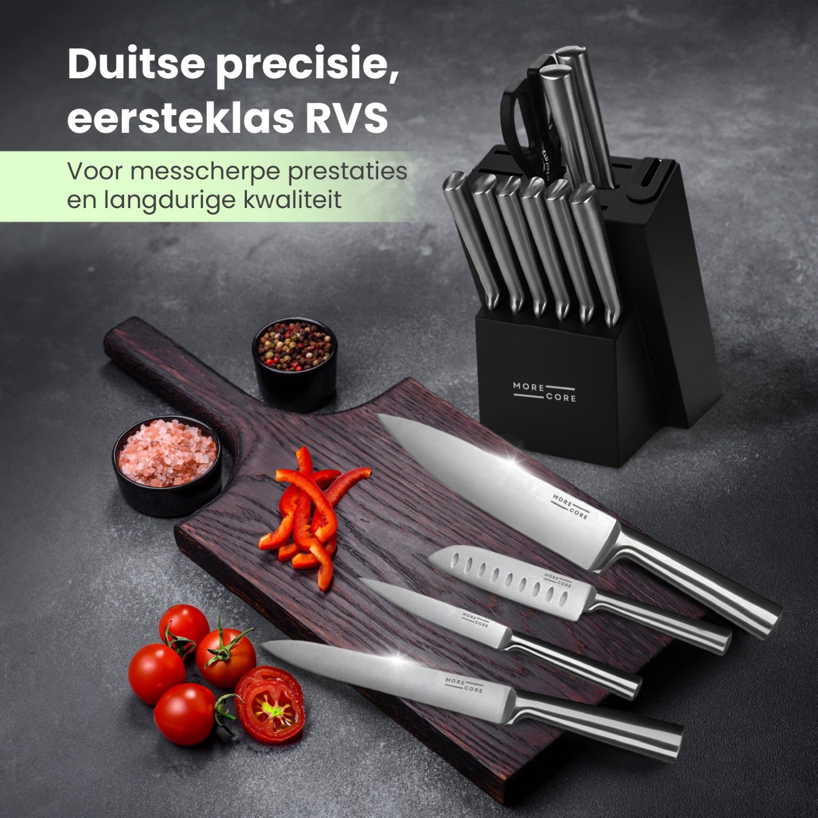 Messenset met Blok en Messenslijper