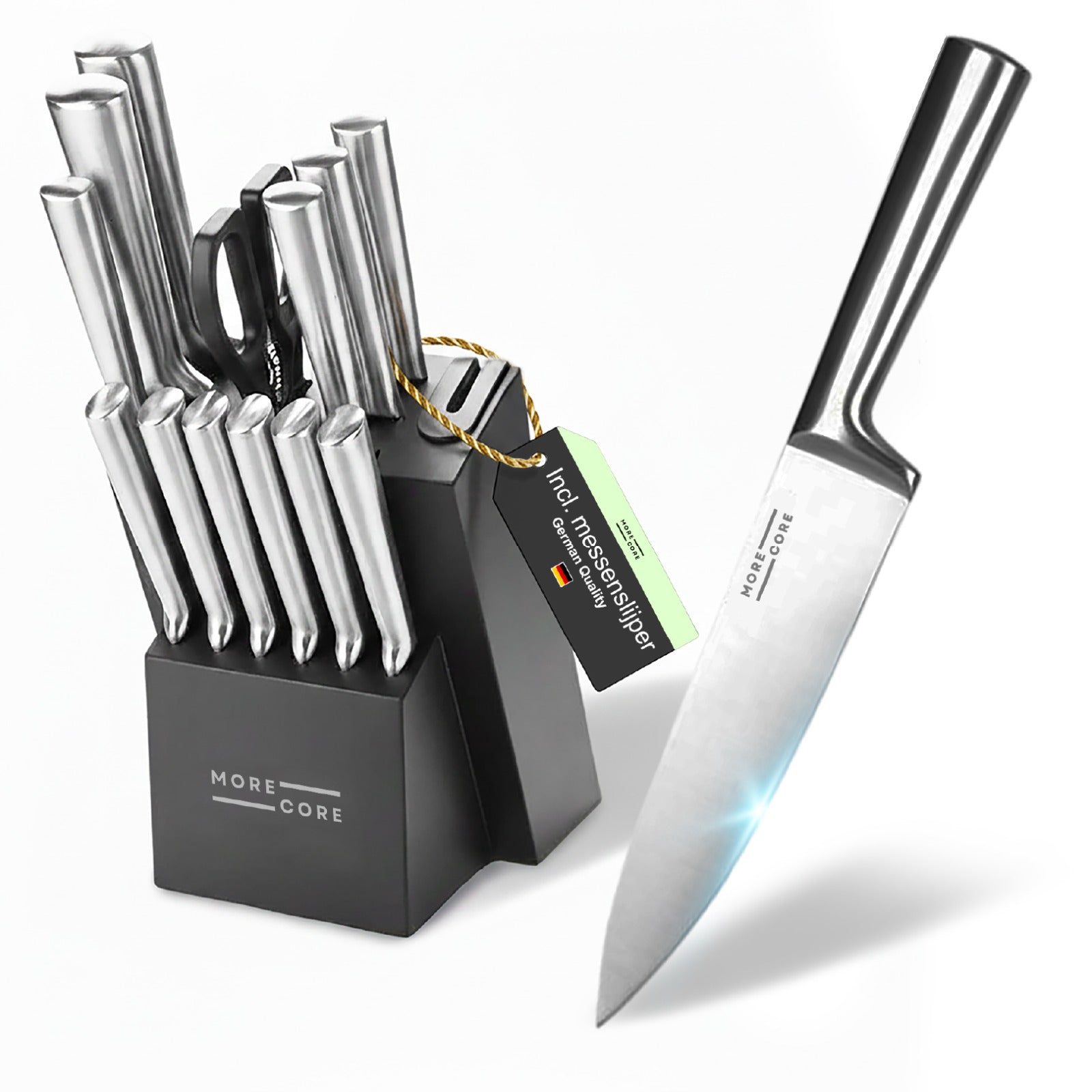 Messenset met Blok en Messenslijper