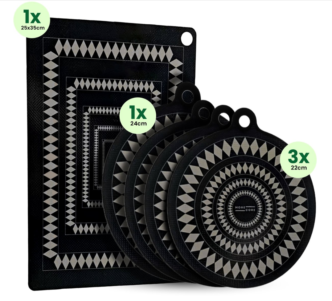 MoreCore Inductie Beschermer 3x22 + 1x24 + 1x25x35cm